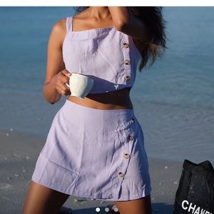 Lavender skort set from Zaful